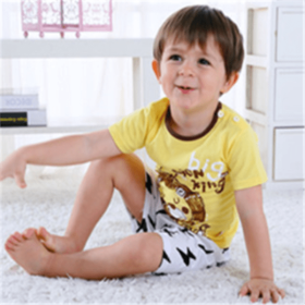 Cartoon Clothing Baby Boy Summer Clothes T-shirt Clothing Sets (Option: Lion-100cm)