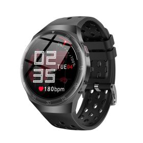 MT68 smart watch multi sport mode IP68 waterproof heart rate monitoring red light blood oxygen telephone information reminder (colour: black)