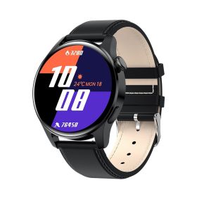 I29 smart bracelet Heart rate Blood pressure Blood oxygen Music playback Photoshop Bluetooth call watch (colour: Belt black)