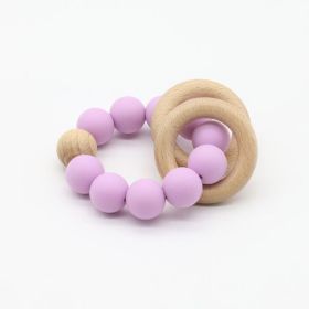 Baby Multicolor Chewable Teether Chain Soothing Chain (Color: Purple, Size/Age: Average Size (0-8Y))