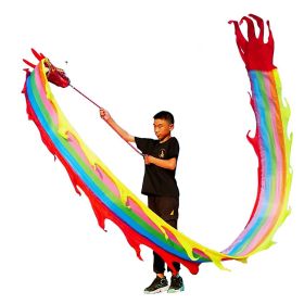 Lightweight Dragon Poi with 3D Dragon Head & Swing Rope Combo for Kids and Beginners (Color: Rainbow Dragon, size: 16.4 FT)