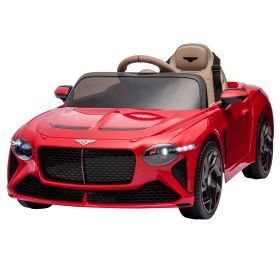 Licensed Bentley Mulsanne,12v7A Kids ride on car 2.4G W/Parents Remote Control,electric car for kids,Three speed adjustable,Power display, USB,MP3 (Color: Red)